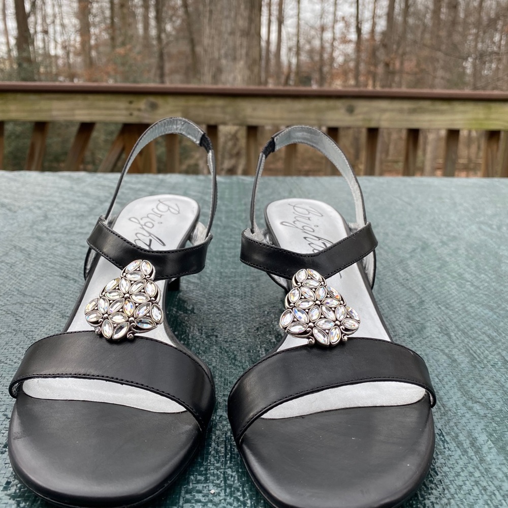 Brighton Black High Heels with Adornment